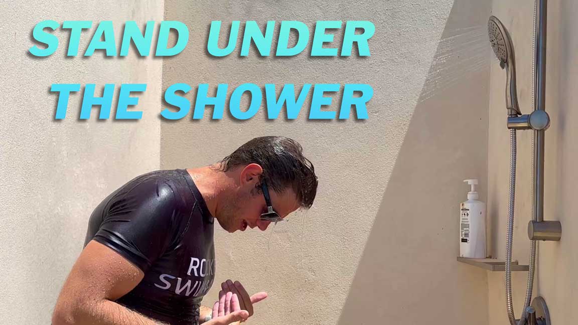 stand under the shower